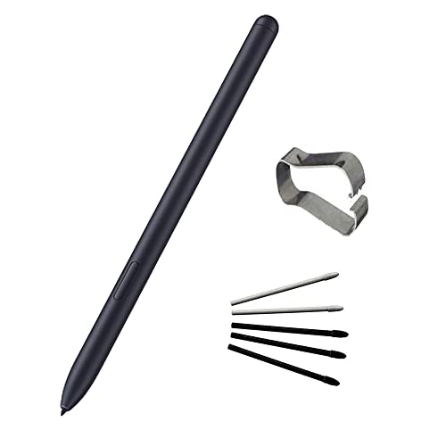 Galaxy Tab S7 Stylus Pen Replacement for Samsung Galaxy Tab S7, Tab S7+ Plus, Tab S7 FE, S8, S8+, S8 Ultra S Pen Stylus+ Tips/Nibs (Black Pen) - color: Black