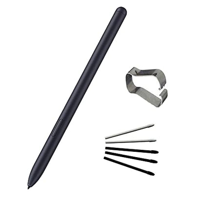 Galaxy Tab S7 Stylus Pen Replacement for Samsung Galaxy Tab S7, Tab S7+ Plus, Tab S7 FE, S8, S8+, S8 Ultra S Pen Stylus+ Tips/Nibs (Black Pen) - color: Black