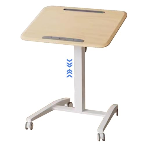Height Adjustable Laptop Desk, Sit Stand Desk for Office, Foldable Flippable Sofa Side Table, Mobile Laptop Table, Easy to Install(Primary Color) - color: Primary Color