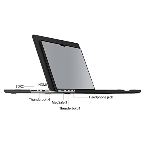 IBENZER Compatible with MacBook Pro 14 Inch Case 2026 2025 2024 2023 2022 M5 M4 M3 M2 M1 A3434 A3112 A3185 A3401 A2918 A2992 A2779 A2442 Mac Pro/Max,HardShellCase&KeyboardCover,Black,T14BK+1 - color: Black, size: For Macbook Pro 14" with Touch ID