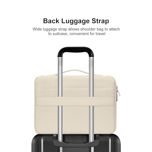 MOSISO 360 Protective Laptop Case 13.3 inch, 13-13.3 inch Laptop Sleeve | Compatible with MacBook Air/Pro 13 / Pro 14, HP Dell ASUS Lenovo,Side Open Bag with 2 Raised&1 Flapover Pockets, Sand - color: Sand, size: 13.3 inch