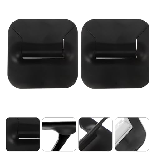 NUOBESTY 2pcs Portable Folding Laptop Stand Height Adjustable Notebook PC Holder Black for Travel and Office Use