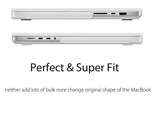 UESWILL Compatible with MacBook Pro 16 inch Case 2021-2026 Release M5 M4 M3 M2 M1 Pro Max chip Model: A3429 A3428 A3403 A3186 A2991 A2780 A2485, Matte Frosted Hard Shell Cover, Clear - color: Clear, size: MacBook Pro 16" (M1 M2 M3 M4 M5)