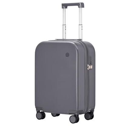 mixi Carry on Luggage, 20'' Suitcase Spinner Wheels Luggage Hardshell Lightweight Rolling Suitcases PC with Cover & TSA Lock for Business Travel, Rock Gray - color: Rock Gray, size: 20in Carry on