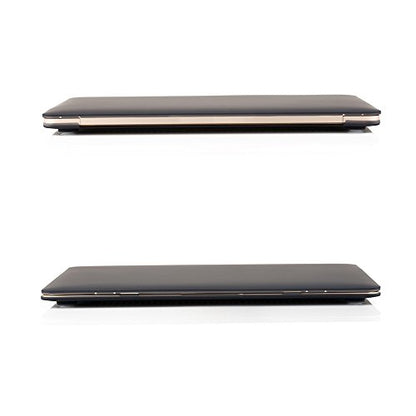 RUBAN Hard Shell Protective Case Compatible with MacBook 12 Inch A1534, Slim Snap On Cover (Black) - color: Black