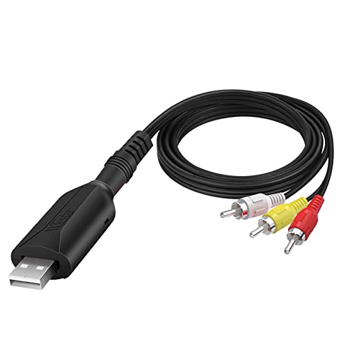 USB Audio Video Capture Card, Video Grabber VHS VCR TV to DVD Converter Capture Card Adapter for Windows