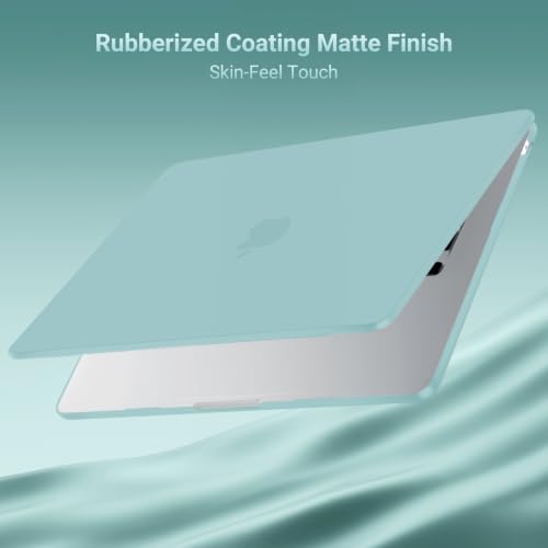 MOSISO Compatible with MacBook Air 15 inch Case M5 M4 M3 M2 2026 2025-2023 | Model A3448 A3241 A3114 A2941, Scratch-Resistant Ultra-Thin Protective Hard Shell Case Cover, Aquamarine - color: Aquamarine