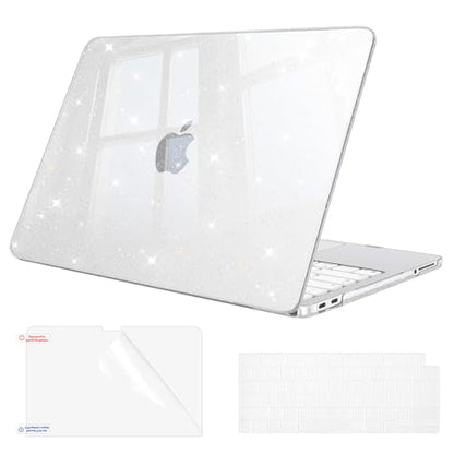 Fintie Case for MacBook Neo 13 Inch with Keyboard Skin & Screen Protector | 2026 A3404, Snap-On Design, Slim Fit, Hard Shell Cover, Glitter Blush - color: Glitter Clear