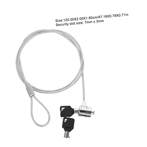 MERRYHAPY 2sets Keyed Cable Lock for Laptop and Monitor Security Lock Keys -Theft Design for Digital Devices Compatibility