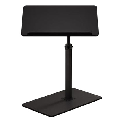 C Shaped End Table,20" W x 14" L,17"-31" Adjustable Height,Swivel and Turnable Desktop,Foldable Side Table for Small Spaces,Black Walnut (Black, 19.7" x 13.8") - color: Black, size: 19.7" x 13.8"