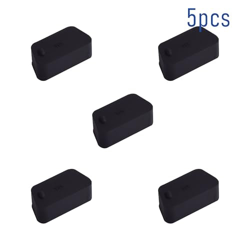 5 PCS VGA/DB9 Port Anti-dust Plugs, Silicone Covers Caps Stoppers, Port Protector for RS232, HDB15, DB9, 0.59 x 0.28 (LxW) - size: VGA/DB9/Black/5 PCS