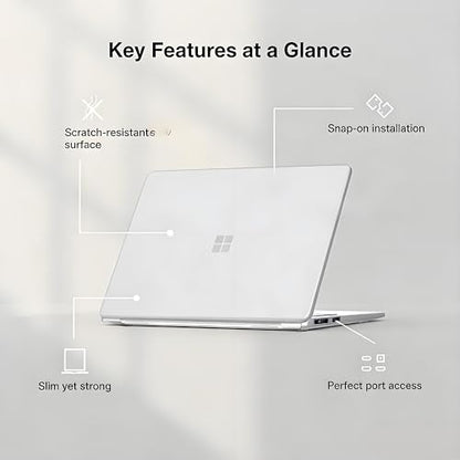 Se7enline Case for Microsoft Surface Laptop 13.8-inch Touchscreen 2024 (7th Edition) Model 2036 Premium Lightweight Durable Scratch-Resistant Easy Install, with Keyboard Cover, Frosted Transparent - color: Frosted Transparent, size: 13.8 inch