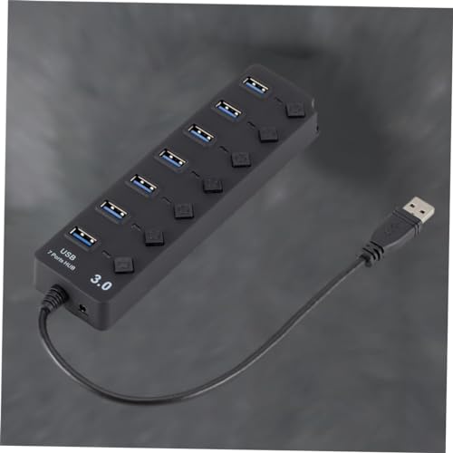 HOMSFOU Multi-Function USB Splitter Hub 7-Port Usb3.0 Hub for Laptop Pc Overcurrent Short-Circuit Protection
