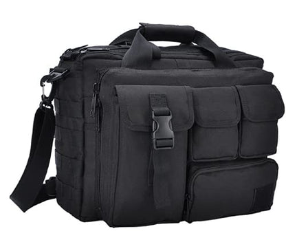 Jaegvida Tactical Briefcases for Men Laptop Bag 14/15.6 Inch Messenger Bag Tablet Shoulder Carrying Case for 14'' and 15.6" - color: Classical Black