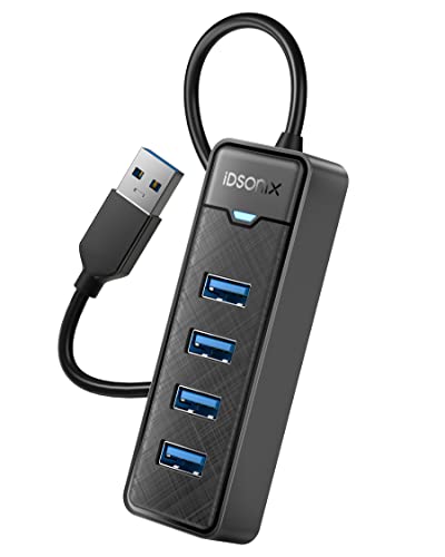 iDsonix USB 3.0 Hub, 4 Ports USB Hub for Laptop, 5Gbps USB Splitter Multiport Adapter, USB Extension Cable Hub for PC, Desktop, Xbox, Flash Drive, HDD, Console, Printer, Keyboards, Mouse - style: USB A