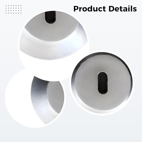 5 Pcs Laptop Lock, Silver Zinc Alloy Anti-Theft Clasp, Adhesive Security Anchor Plate for Tablets and Notebooks, Easy Install, 1.3 in / 3.4 cm