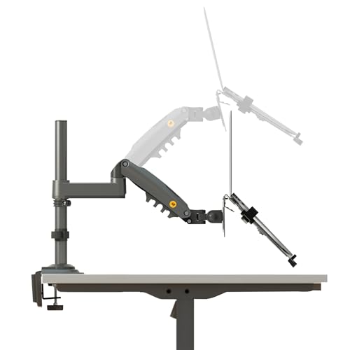NB SmooVex™ Laptop Mount with Adjustable Tray for 10-17” Notebook, Full Motion Arm with VESA Plate for Monitor Upto 32"