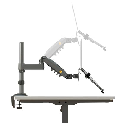 NB SmooVex™ Laptop Mount with Adjustable Tray for 10-17” Notebook, Full Motion Arm with VESA Plate for Monitor Upto 32"