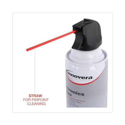 Innovera Compressed Air Duster Cleaner, 10 Oz Can, 8/Pack
