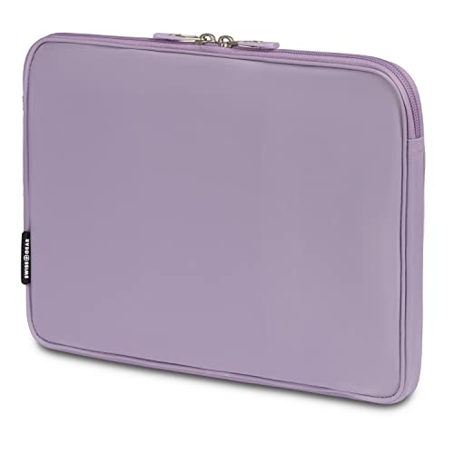 SwissGear Padded Zippered Laptop Sleeve, Micro-Twill Laptop Case with Zippered Front Compartment & Fleece Lining - color: Lilac, size: 13-Inch