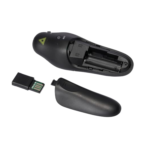 2.4GHz Remote Control Page Turner, Red Presentation Pointer, Plug & Play, Portable Presenter Clicker for Laptop, 98ft Control Range