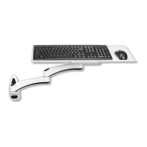 Keyboard Tray Drawer, Keyboard Platform Tray Keyboard Ergonomic Articulating Wall Hanging Computer Laptop Support Adjustable Extender Attachable Alloy Arm Stand (Size : 2) - size: 2