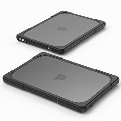 Batianda Heavy Duty Case for MacBook Neo 13 Inch 2026, Black | Fits Model A3404 A18 Pro Chip, Ergonomic Foldable Stand Holds 22lbs, TPU Bumper, Matte Translucent Shockproof Hard Shell - color: Black