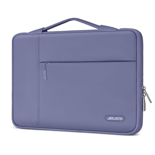 MOSISO Laptop Case 13.3 inch, 13-13.3 inch Laptop Sleeve with Handle Compatible with MacBook Air/Pro 13/Pro 14 M5 M4 M3 M2 M1,HP Dell ASUS Lenovo, Polyester Multifunctional Computer Bag, Lavender Gray - color: Lavender Gray, size: 13.3 inch
