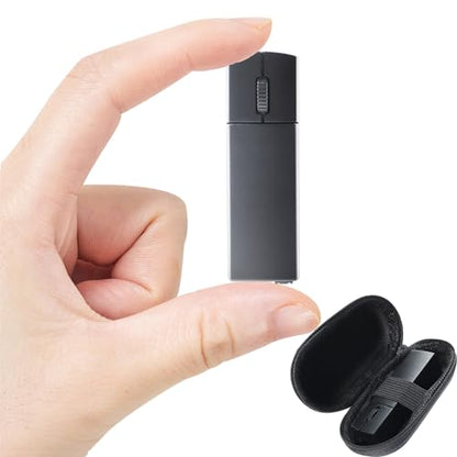 Wireless Bluetooth Mouse, Mini 3-Mode (BT4.0/5.0+2.4G) Noiseless Rechargeable Travel Mice with Mouse Case, 3 Buttons 1200 DPI Ultra Lightweight Portable Wireless Mice for Desktop Laptops PC（Black） - color: Black