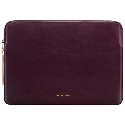 Comfyable Slim Protective Laptop Sleeve, PU Leather Bag Compatible with 15" MacBook Air (Snug Fit) M5 & 14" MacBook Pro M5 Pro/Max 2026 (Loose Fit), Berry Brown - color: Berry Brown, size: Snug Fit for MacBook Air 15-in