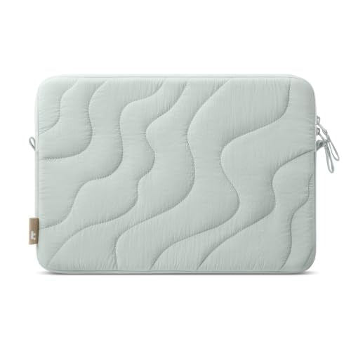 tomtoc 360 Protective Puffy Laptop Sleeve for 15-inch MacBook Air M5/A3448 | 2026, M4/A3241 2025, M3/A3114, M2/A2941, 15" Surface Laptop 7th(Copilot+ PC)/6/5/4/3, Quilted Puffer Soft Computer Case Bag - color: Lakeshore, size: 15-inch for MacBook Air