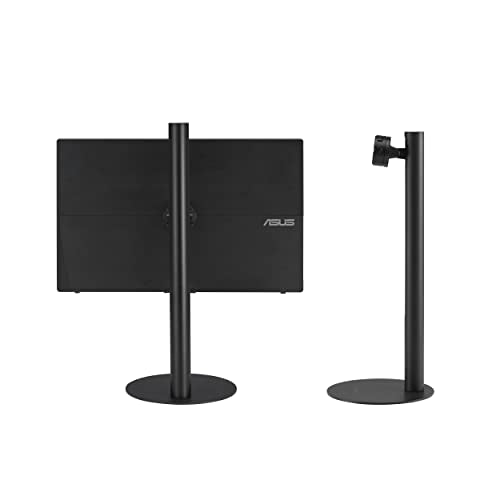 ASUS ZenScreen 16” (15.6 inch viewable) 1080P USB-C Portable Monitor (MB16AHV) & ZenScreen Stand MTS02D - Ergonomic Stand for Portable Monitors, Tilt, Pivot, Height adjustments, 1/4”