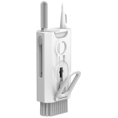 Kichvoe Headphone Cleaning Kit with Keyboard Screen Brush Effective and Convenient Earphone Cleaning Tools Includes Abs Metal Sponge and Microfiber Cloth