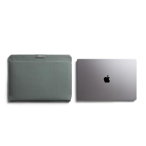Bellroy Laptop Sleeve (Fits 14 Inch Laptop or MacBook, Slim Protective Case with Magnetic Closure) - Everglade - color: Everglade