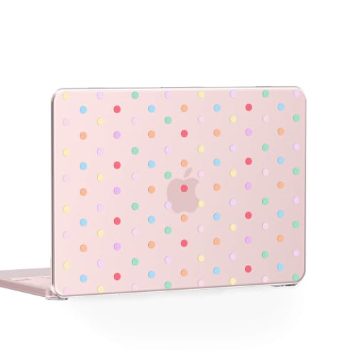 Feams for MacBook Neo 13 Inch Case 2026 A3404, Stylish Protective Clear Case Hard Shell Transparent Cover for MacBook Neo 13 Inch 2026 (A18 Pro Chip) with Keyboard Cover, Colorful Polka Dot - color: Colorful Polka Dot