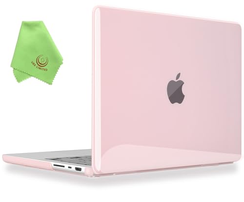 UESWILL Compatible with MacBook Pro 14 inch Case 2026-2021 Release with M1 M2 M3 M4 M5 Pro/Max Chip & Touch ID, Glossy See-Through Hard Shell Protective Cover, Jelly Pink - color: Jelly Pink, size: MacBook Pro 14" (M1 M2 M3 M4 M5)