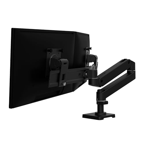 Ergotron – Upgraded LX Pro Premium Dual Direct Monitor Arm, VESA Desk Mount – for 2 Monitors Up to 27 Inches, 9 lbs Each – Matte Black - color: Matte Black