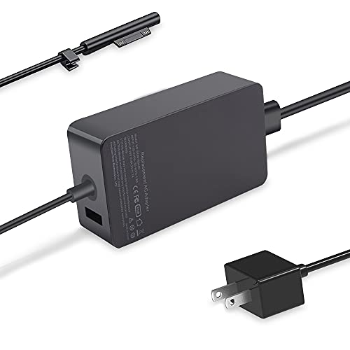 65W Surface Pro Laptop Charger Compatible with Microsoft Surface Pro 11 10 9 8 7 6 5 4 3 X Power Adapter,Surface Laptop 1 2 3,Compatible for Both Microsoft Surface Book Laptop,Works with 65W&44W&36W - color: BLACK2