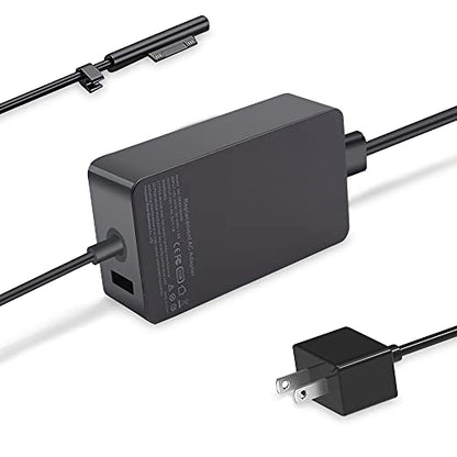 65W Surface Pro Laptop Charger Compatible with Microsoft Surface Pro 11 10 9 8 7 6 5 4 3 X Power Adapter,Surface Laptop 1 2 3,Compatible for Both Microsoft Surface Book Laptop,Works with 65W&44W&36W - color: BLACK2
