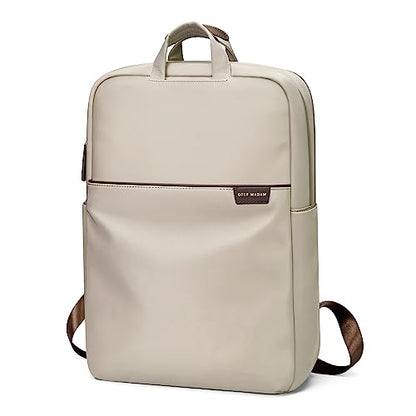 GOLF SUPAGS Travel Laptop Backpack for Women Anti Theft Slim Durable College Bookbag Business Computer Bag Fit 17Inch Notebook (Apricot, 17Inch) - color: Apricot, size: 17 Inch
