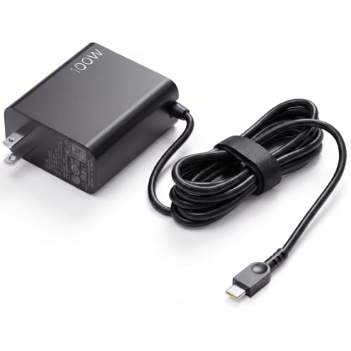 100W 65W GaN USB-C Laptop Charger Compatible with Lenovo Laptops | Compatible with Lenovo Thinkpad P16s G4/P14s G6/T16 G4/Neo 14, ThinkBook Plus G3/13x G3, Yoga Pro 7/Slim 7 Pro 14IAP7