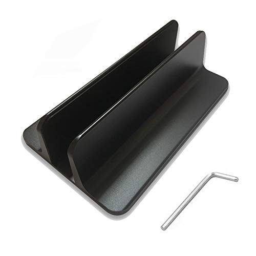 Laptop Stand,Vertical Desktop Holder with Adjustable Dock Size,Laptops Holder Compatible with All Notebooks, MacBook,Surface,Dell,Gaming,iPad (Black)