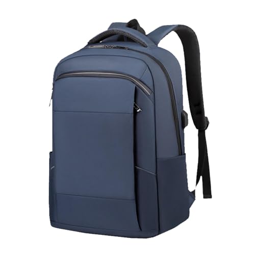 Business Trave Laptop Backpack Lightweight Anti-Theft Backpack with USB Charging Port Waterproof Computer Bag Casual Daypack - color: Blue