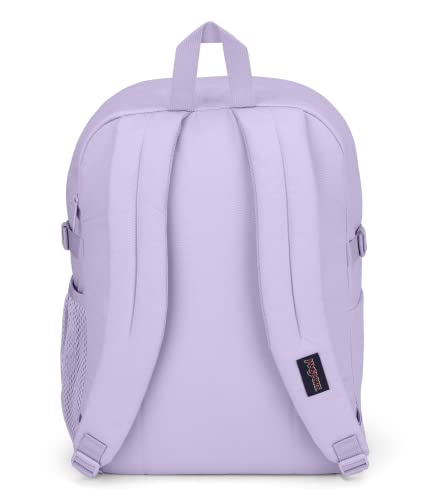 JanSport Main Campus FX Backpack - Travel or Work Bag w 15-Inch Laptop Pack with Leather Trim, Pastel Lilac - color: Pastel Lilac