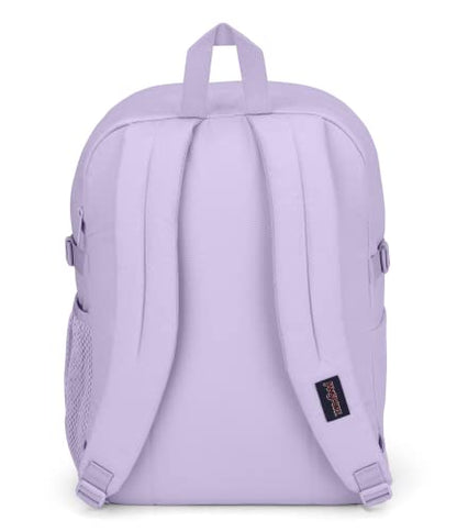 JanSport Main Campus FX Backpack - Travel or Work Bag w 15-Inch Laptop Pack with Leather Trim, Pastel Lilac - color: Pastel Lilac