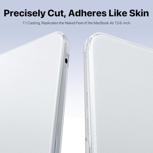 Macaset for MacBook Air 13 inch Case | M5 M4 M3 M2 | 2026–2022 | Precision Fit | Original-Color Match | Durable Hard Shell | Micro-Clip Closure | Scratch & Fingerprint Resistant - color: Frosted Clear