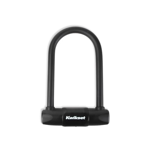 Kwikset High Security Bicycle U-Lock, Hardened Steel, Anti-Theft Bike Lock, 1 Pack, Black