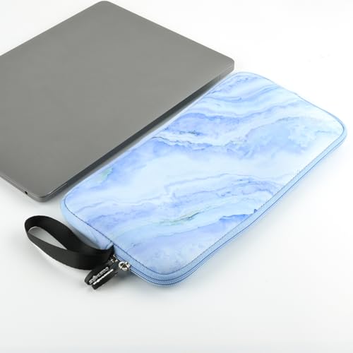 Neoprene Carrying Keyboard Sleeve Case Bag Protection Pouch Compatible with Magic Keyboard 1 & 2, Wireless Keyboard, Magic Mouse, Magic Trackpad and Wireless Trackpad (Blue Marble Pattern) - color: Blue Marble Pattern