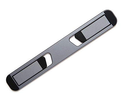 Portable Laptop Riser–Self-Adhesive Aluminum Foldable Laptop Stand | Laptop accessories for desk non skid non slid - color: Space Grey