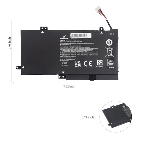 796356-005 LE03XL Laptop Battery for HP Pavilion X360 13-s120nr 13-s000 15-bk000 Series, 13-s120nr 13-s128nr 15-bk010nr 15-bk152nr M6-W101dx W010dx W102dx W103dx HSTNN-PB6M HSTNN-YB5Q - size: 9.4*5.4*1.14inch LE03XL